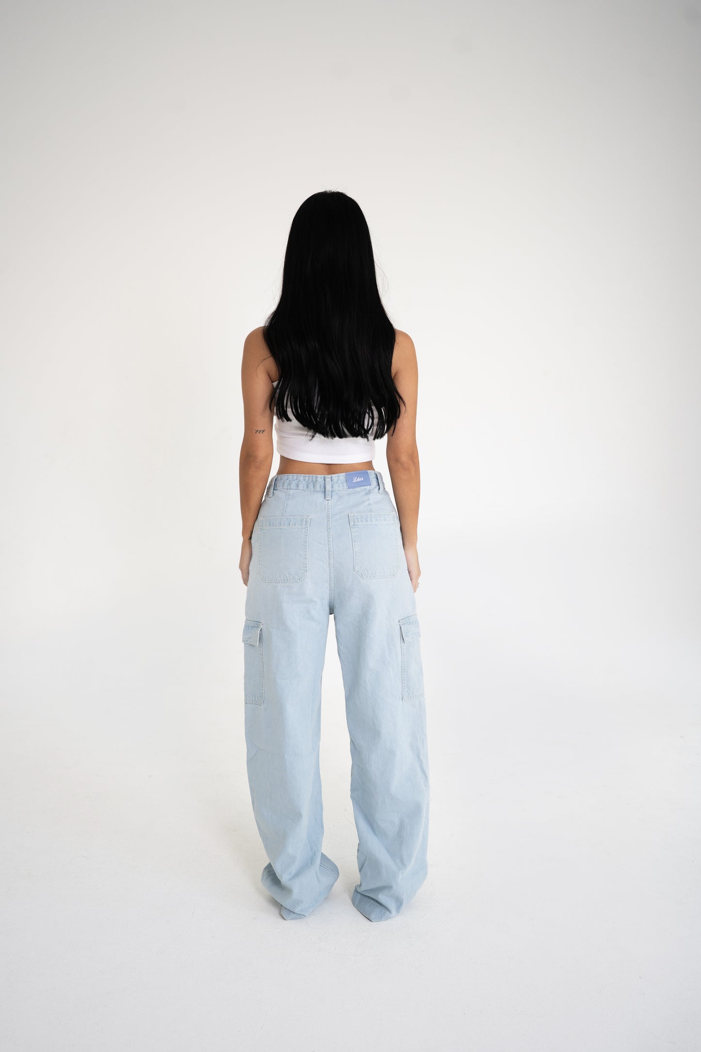 Cargo Baggy Jeans – Light Blue